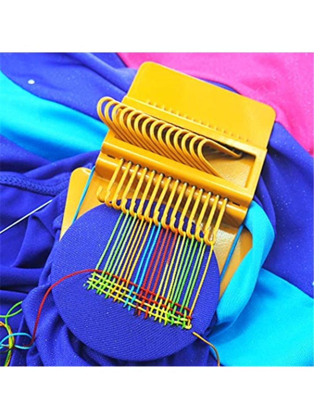 Darning Loom Weaving Tool Visible Mending Repair Socks Jeans Sweaters 14 Hooks